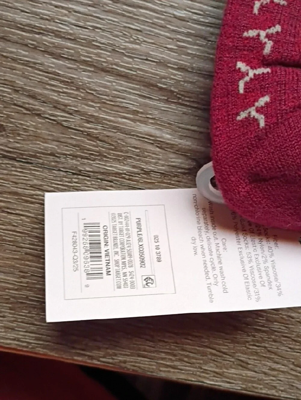 Auden Pink Cable Knit Women's Socks